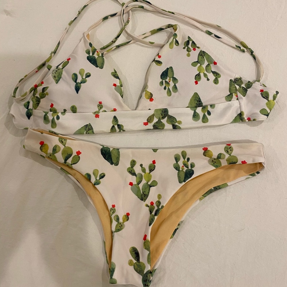 Two piece cute cactus bikini
